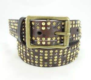 Fashion Men′s Leather Metal Belt with Studs (EUBL0818-38)