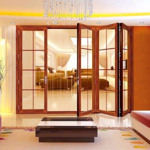 Best Quality Cheap Factory Direct Price Aluminum Frame Glass Folding Accordion Design Door for Whole